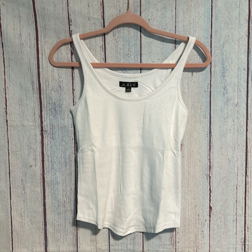 NWT J. Crew Vintage rib shelf-bra tank top - Picture 5 of 15